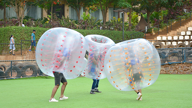 Have a blast with Zorb Games at Veda Adventures
